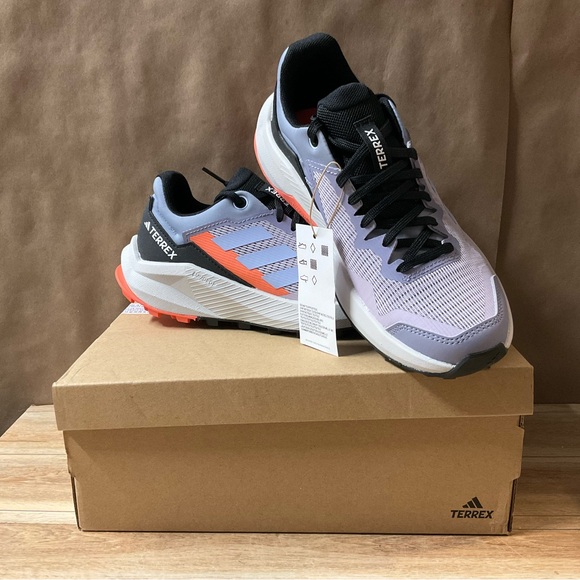 Women’s Adidas Terrex Trailrider W 5 Purple Black Sneakers Runner Trail Running - Picture 1 of 11